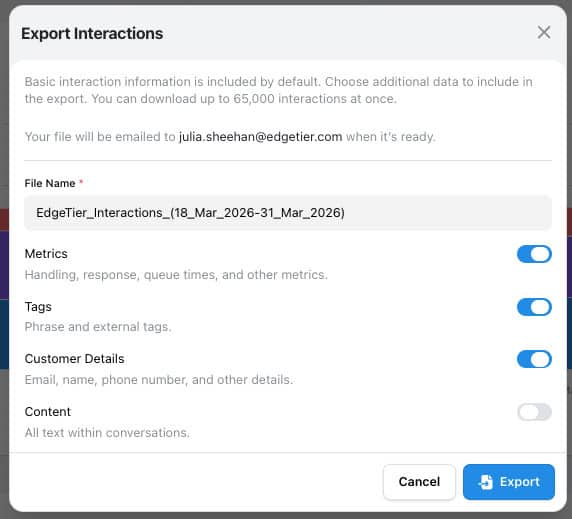 Share Your Findings: Improved .CSV Exports