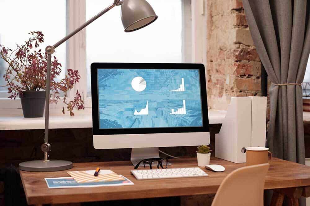 Computer on desk