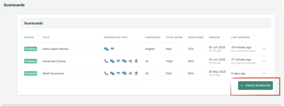 Customise your Agent QA process with our new Scorecard Builder