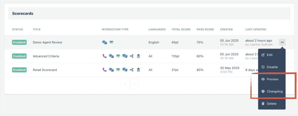 Customise your Agent QA process with our new Scorecard Builder